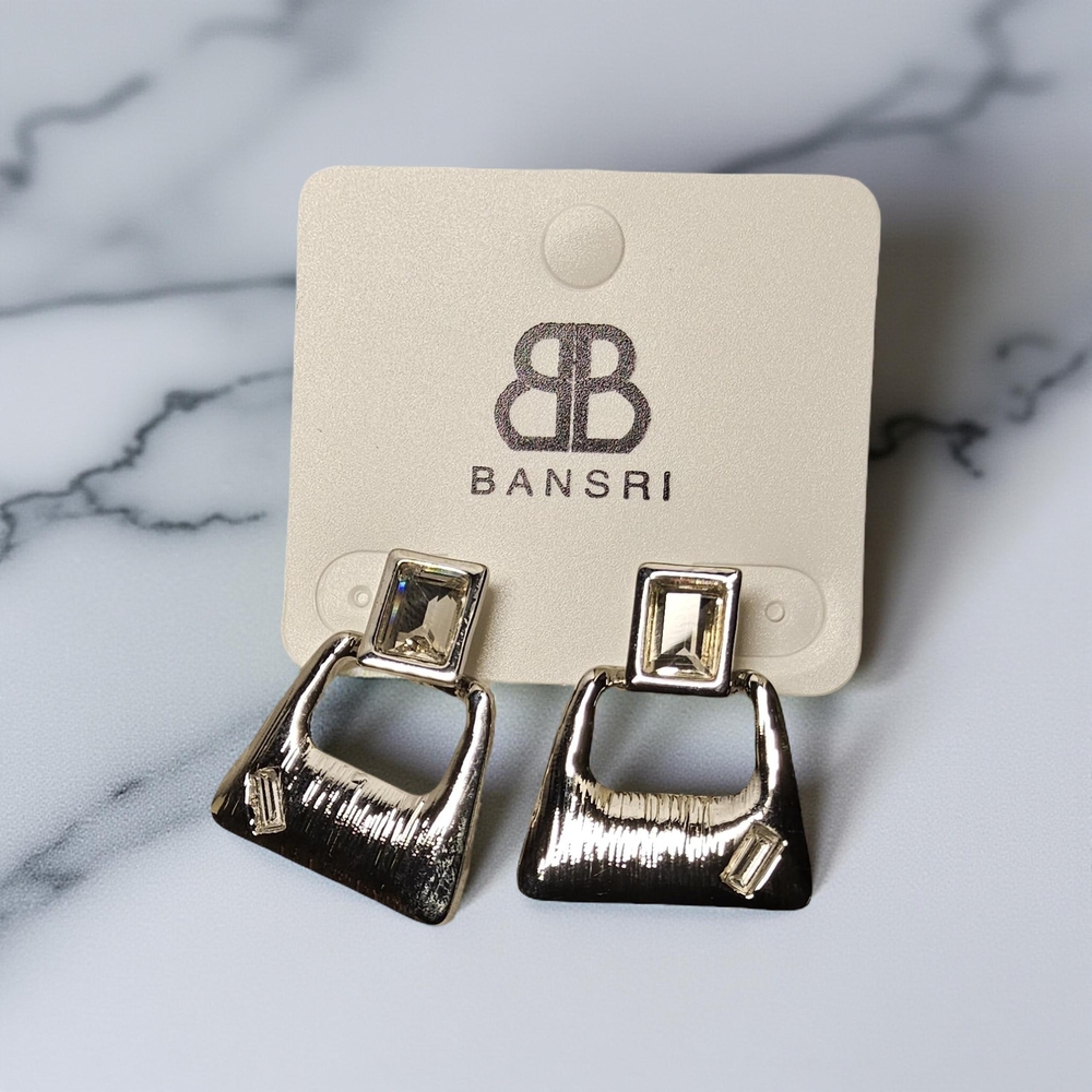 NWOT Silvertone Dangle Earrings by Bansri
